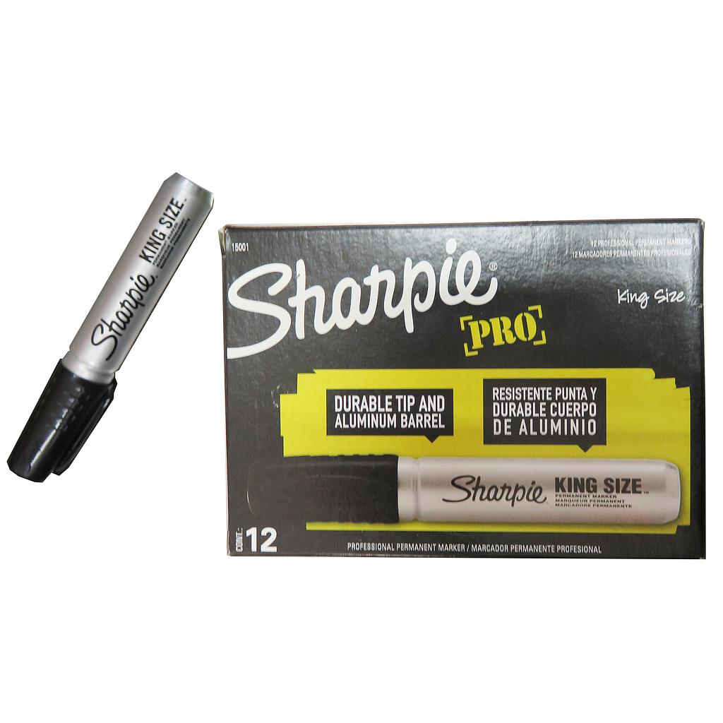 Sharpie 15001 King Size Black Chisel Tip Permanent Marker - 12/Pack