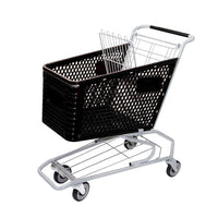 Plastic Shopping Cart Black 150 Liters