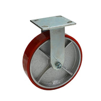 Mold-On Polyurethane Iron Rigid Caster 8"x2"