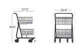 Two Tier Metal Shopping Cart 84 Liters