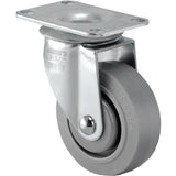 TPR Swivel Gray Caster Small Top Plate 3"