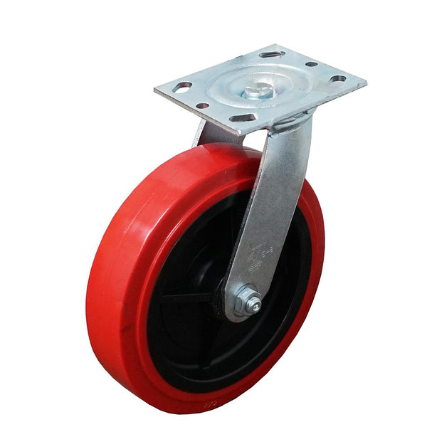 Thermo-Urethane Red 8"x 2" Swivel Caster